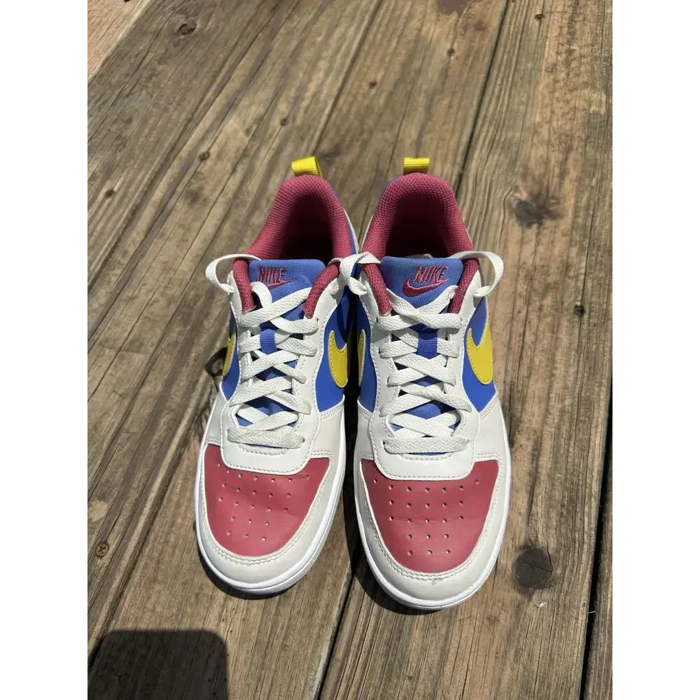 Nike Court Borough Low Recraft BG Sweet Beet/Bright Citron Boys Sneakers 5Y